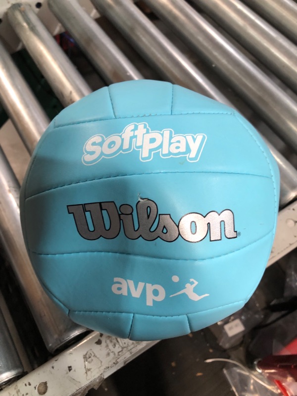 Photo 2 of *DAMAGED* WILSON AVP Soft Play Volleyball - Official Size AVP Soft Play Blue