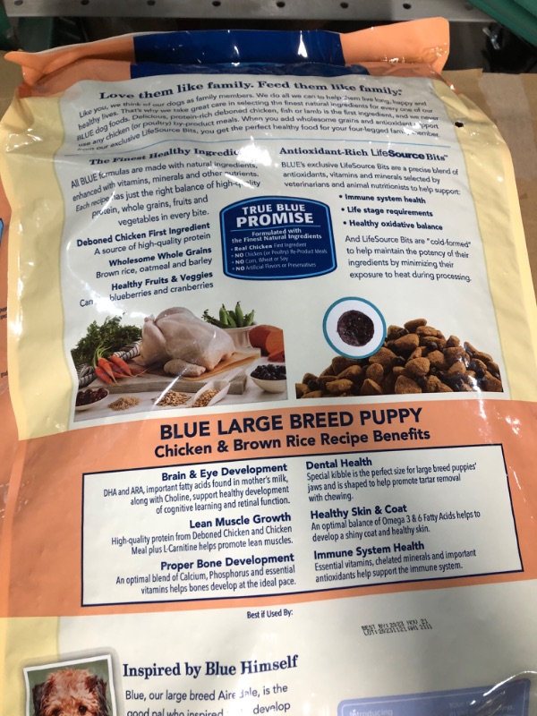 Photo 2 of **EXPIRES 11/21/23**
Blue Buffalo Life Protection Formula Natural Puppy Large Breed Dry Dog Food 30 lbs (2 PCK)