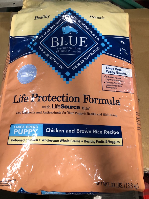 Photo 5 of **EXPIRES 11/21/23**
Blue Buffalo Life Protection Formula Natural Puppy Large Breed Dry Dog Food 30 lbs (2 PCK)