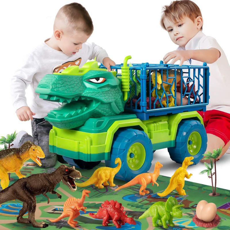 Photo 1 of Dinosaur toy truck w/ mat + dinosaurs