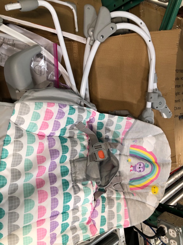 Photo 2 of Bright Starts Rosy Rainbow Infant to Toddler Rocker with Vibrations