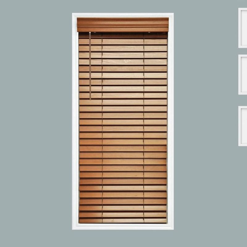 Photo 1 of (SIMILAR TO STOCK) cordless 2" Faux wood Blind - Brown 