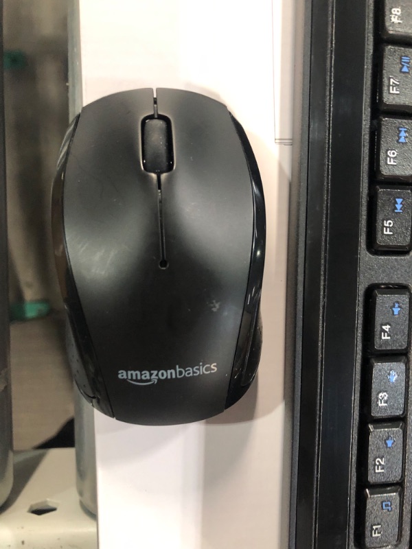 Photo 2 of Amazon Basics Wireless Computer Keyboard and Mouse Combo - Quiet and Compact - US Layout (QWERTY)