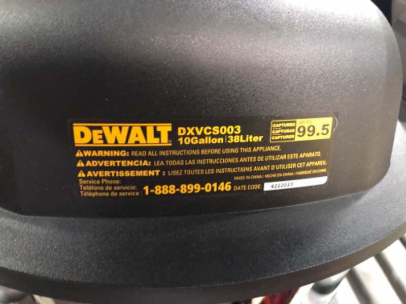 Photo 6 of **PARTS** *MISSING PIECE* DEWALT Separator with 10 Gal Stainless Steel Tank, 99.5% Efficiency