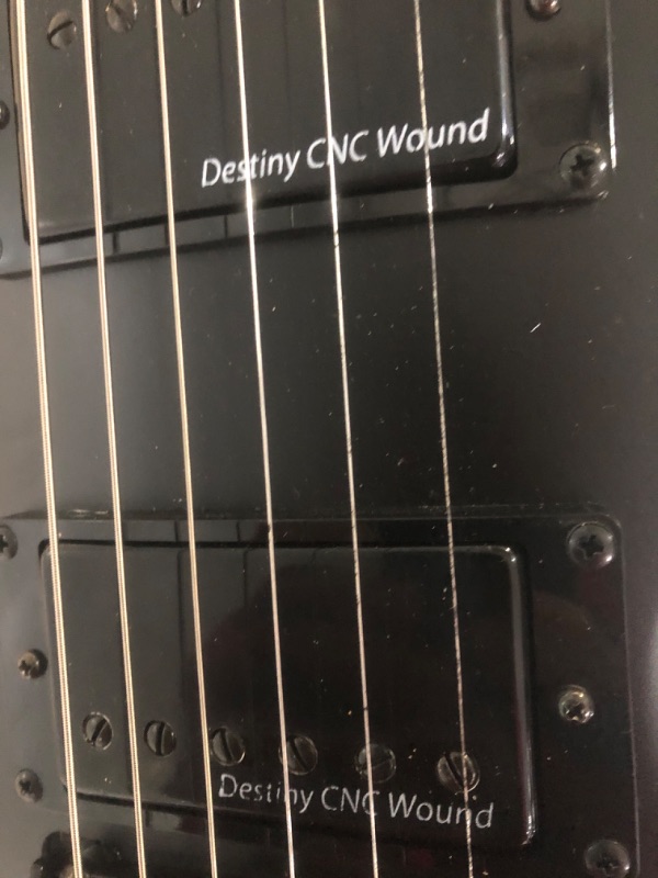 Photo 3 of * used item * please see all images * 
Destiny cnc wound Electric Guitar, Black Satin