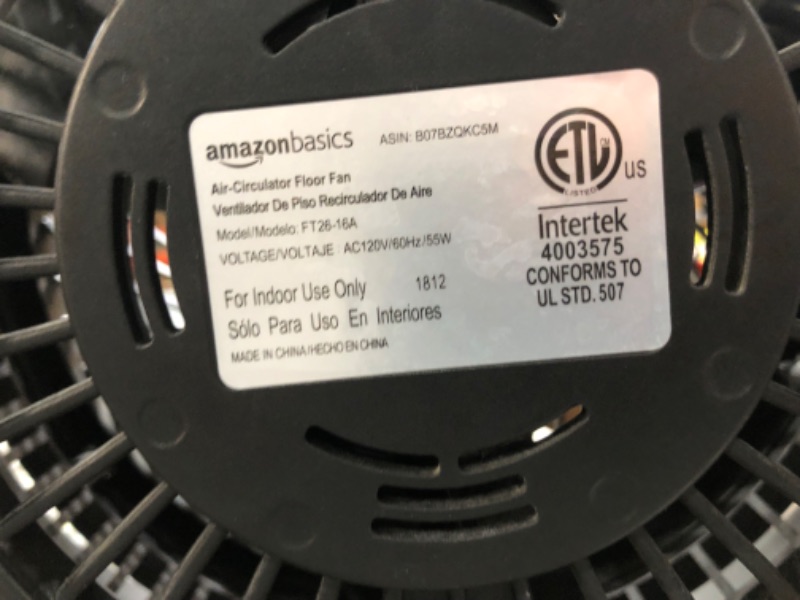 Photo 4 of **USED/DIRTY**
Amazon Basics 3 Speed Small Room Air Circulator Fan, 11-Inch 11-Inch Air Circulator Fan