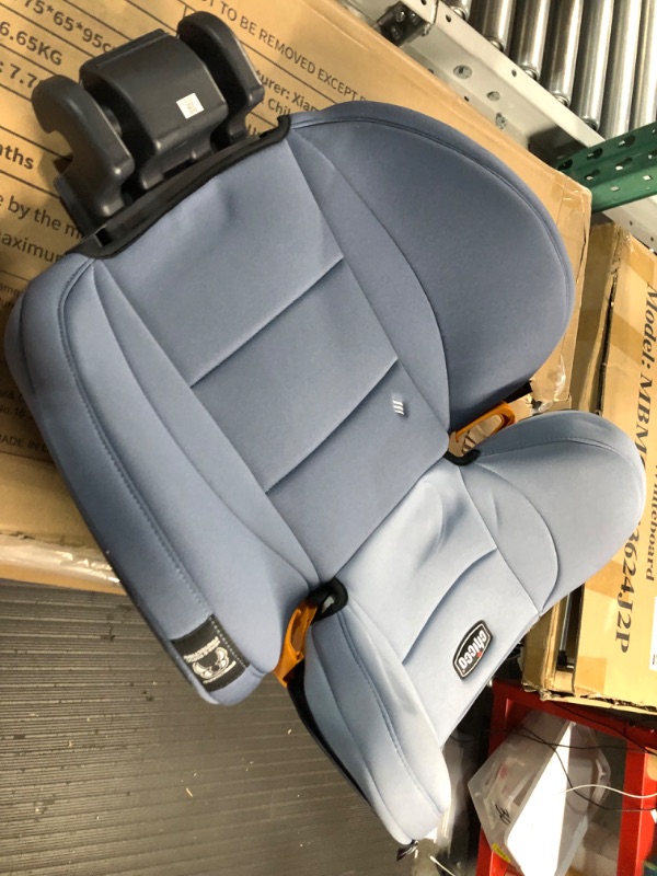 Photo 4 of Chicco KidFit ClearTex Plus 2-in-1 Belt-Positioning Booster Car Seat, Backless and High Back Booster Seat, for Children Aged 4 Years and up and 40-100 lbs. | Reef/Navy KidFit Plus with ClearTex® No Chemicals Reef