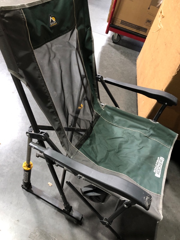 Photo 5 of * damaged * sold for parts repair * 
GCI Outdoor Roadtrip Rocker Collapsible Rocking Chair & Outdoor Camping Chair One Size Midnight