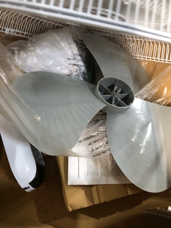 Photo 5 of **for parts**see notes**Comfort Zone CZ16WR 16" Quiet 3-Speed Wall Mount Fan with Remote Control, Timer and Adjustable Tilt, White 16" Wall Fan with Remote