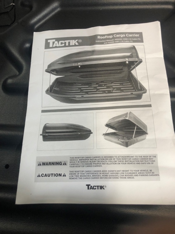 Photo 5 of ***SEE NOTES***TACTIK Rooftop Cargo Carrier Hard Shell, Large,46.5" x 30.5" Dark Slate