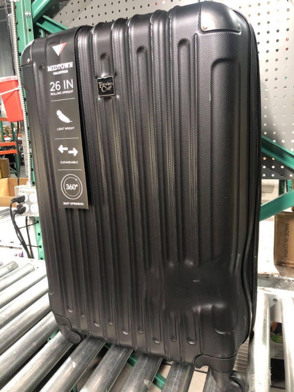 Photo 2 of **DAMAGED, MISSING PARTS** Travelers Club Midtown Hardside 4-Piece Luggage Travel Set, Black 4-Piece Set Black