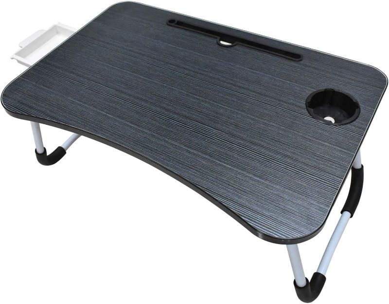 Photo 1 of * see images for damage * 
Laptop Lap Desk, Foldable Laptop Table, Laptop Stand (Black)