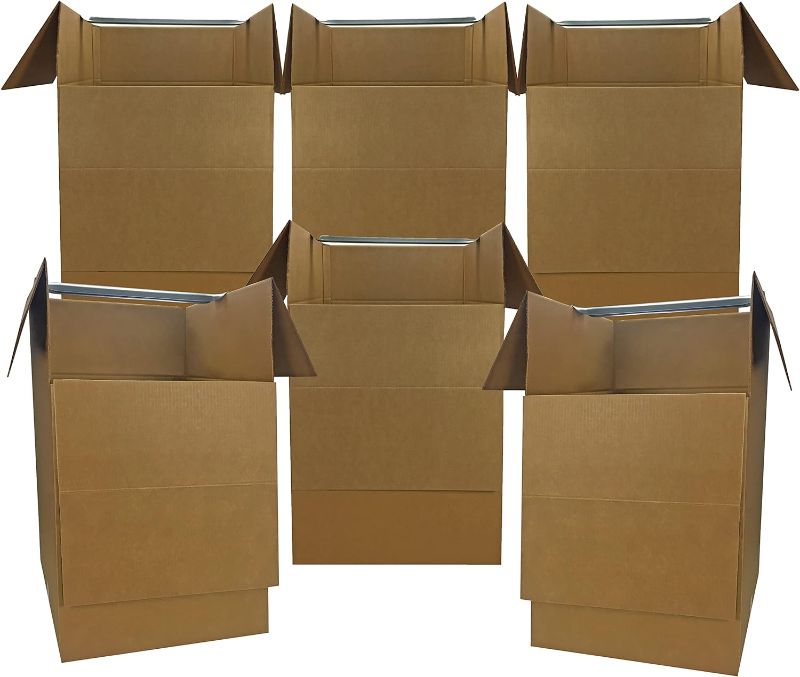 Photo 1 of Uboxes Wardrobe Boxes - Qty: 6 Boxes w Bars - Moving Boxes Fast