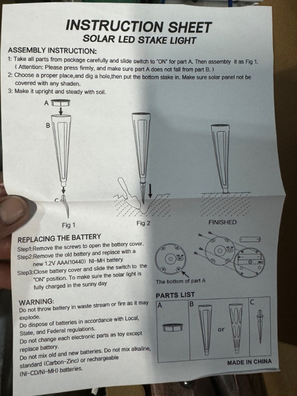 Photo 3 of **SEE NOTES**
COZY-PAVILION Garden Solar Lights Pathway Lights Solar Yard Lights 