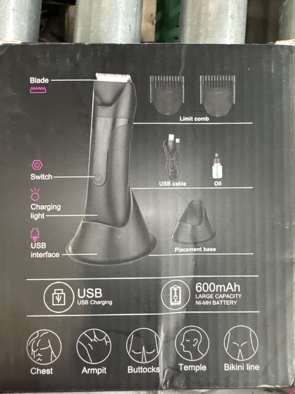 Photo 3 of BESTBOMG Groin Hair Trimmer for Men, Ball Shaver, Electric Body Trimmer,