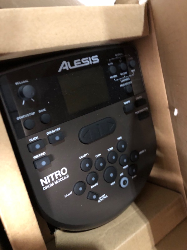 Photo 7 of Alesis Drums Nitro Mesh Kit - Electric Drum Set with USB MIDI Connectivity, Mesh Drum Pads, Kick Pedal and Rubber Kick Drum, 40 Kits and 385 Sounds Nitro Mesh Kit Drum Set Only