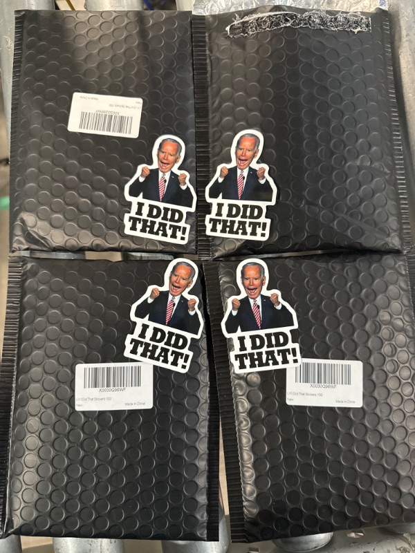 Photo 2 of 100 Pcs I Did That Biden Stickers, Biden I Did That Stickers, (4 packs of 100, 400 total)