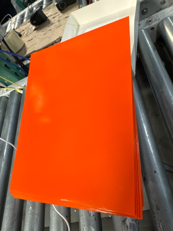 Photo 2 of 2 Pocket Glossy Laminated Orange Paper Folders Box of 25 Orange Folders