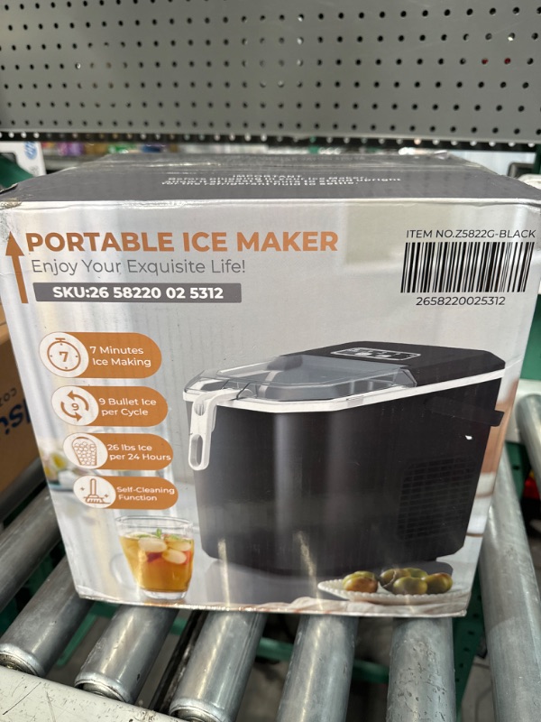 Photo 1 of **PARTS ONLY/NON-REFUNDABLE**
Silonn Ice Makers Countertop, 9 Cubes Ready in 6 Mins, 26lbs in 24Hrs