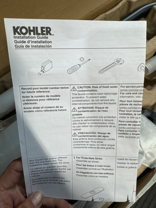 Photo 6 of KOHLER Ealing K-R28703-SD-BL Single Handle Pull-Down Kitchen Faucet 