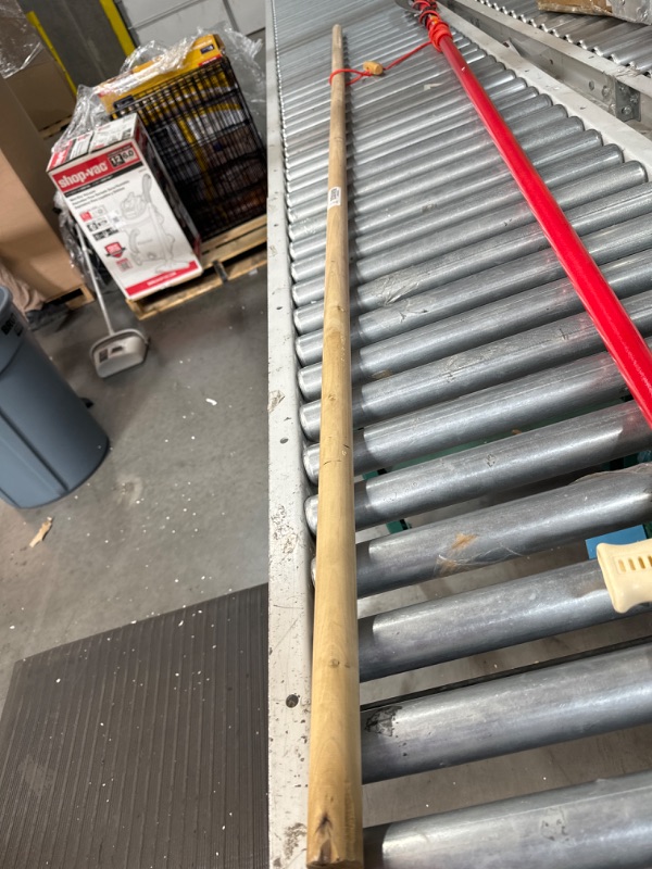 Photo 1 of 1 3/8" Thick Solid Wood Closet Pole with Plastic End-brackets (8 FT)