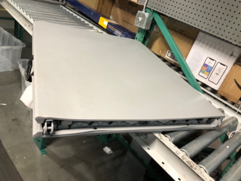 Photo 4 of  Adjustable Bi-Fold Dark Gray Plastic Folding Table
