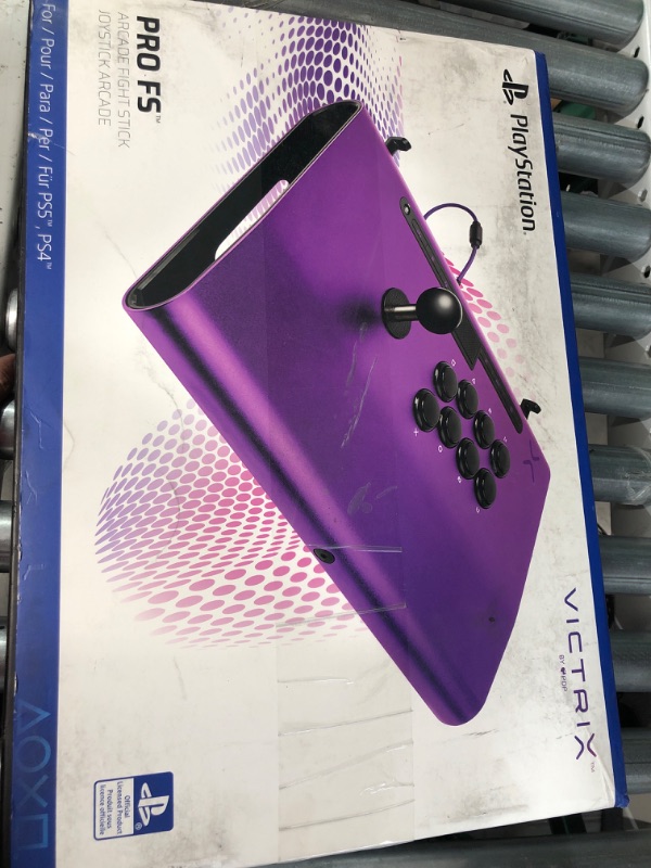 Photo 2 of (PARTS ONLY)Victrix by PDP Pro FS Arcade Fight Stick for PlayStation 5 - Purple Pro FS Purple