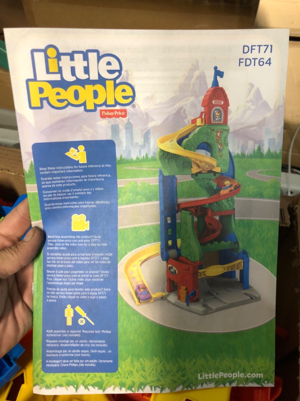 Photo 2 of Fisher-Price Little People Toddler Race Track Playset Sit ‘N Stand Skyway, 