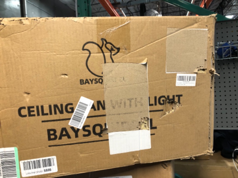 Photo 1 of BAYSQUIRREL Retractable Bluetooth Ceiling Fan with Speaker, 85 Kinds of Color Light Bluetooth Ceiling Fan with Light,6 Speed Reversible Modern Invisible Ceiling Fan ,Remote and APP Control Modern chrome