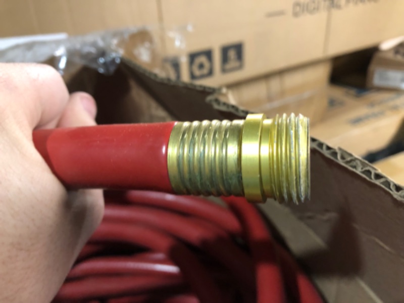 Photo 3 of *USED NON REFUNDABLE* Flexon FA58100CN Farm and Ranch Garden Hose, 100 ft, Red