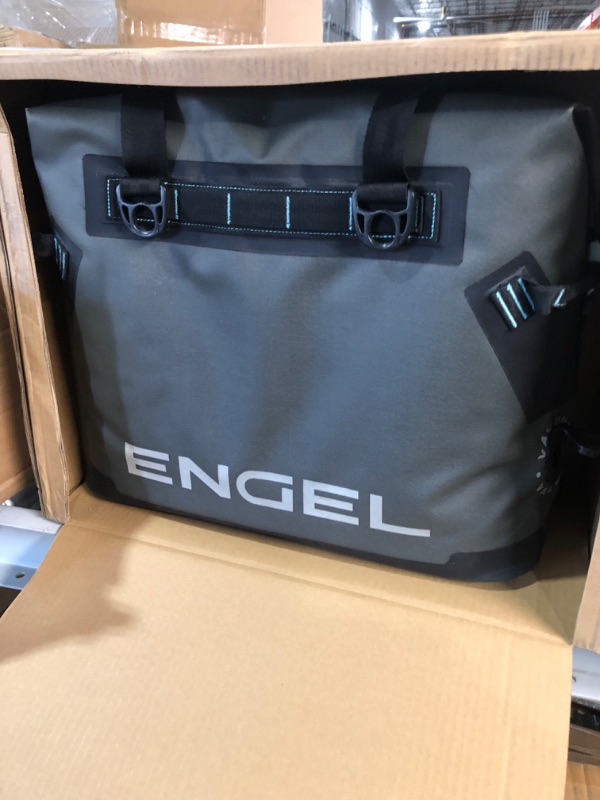 Photo 2 of **NON REFUNDABLE, ZIPPER IS BROKEN** ENGEL HD30 Waterproof Soft-Sided Cooler Tote Bag 2023 Gray/Orange