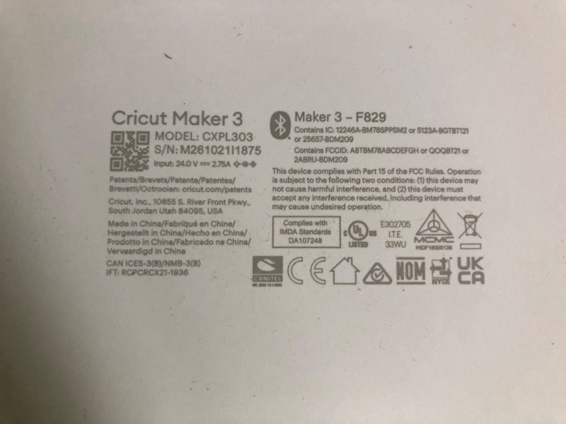 Photo 8 of **POWERS ON** **SEE CLERK NOTES** Cricut Maker 3 