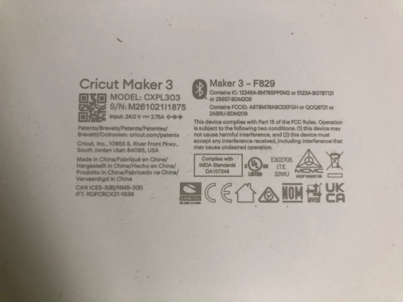 Photo 8 of ***SEE CLERK NOTES*** Cricut Maker 3 