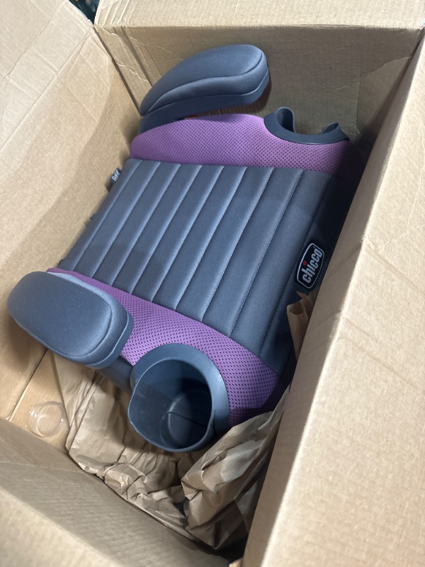 Photo 3 of Chicco GoFit ClearTex Backless Booster Car Seat - Shadow | Black Shadow GoFit with ClearTex No Chemicals