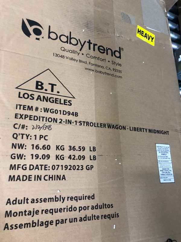 Photo 2 of Baby Trend Expedition Stroller Wagon Liberty Midnight