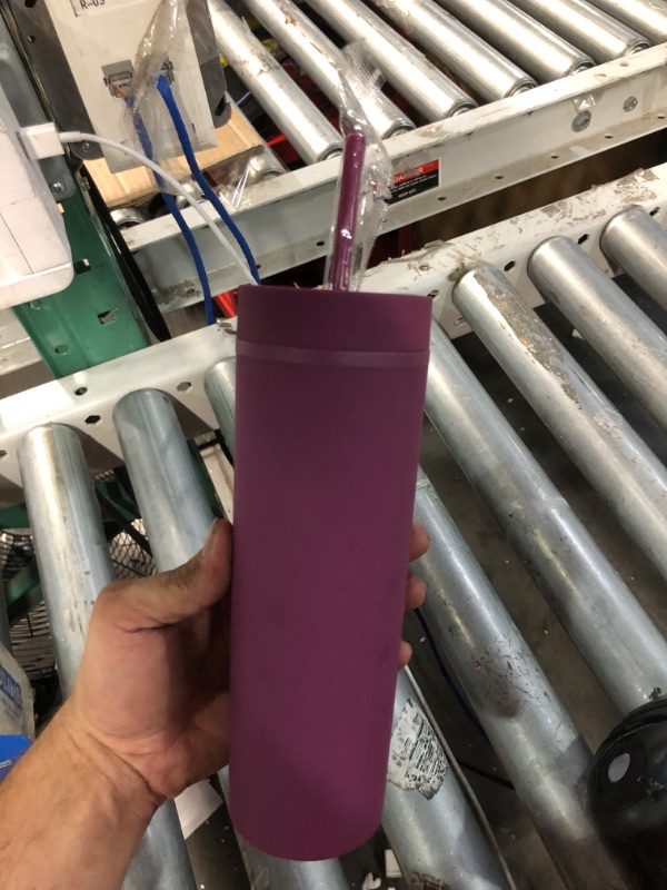 Photo 3 of 16oz reuseable purple mug with straw