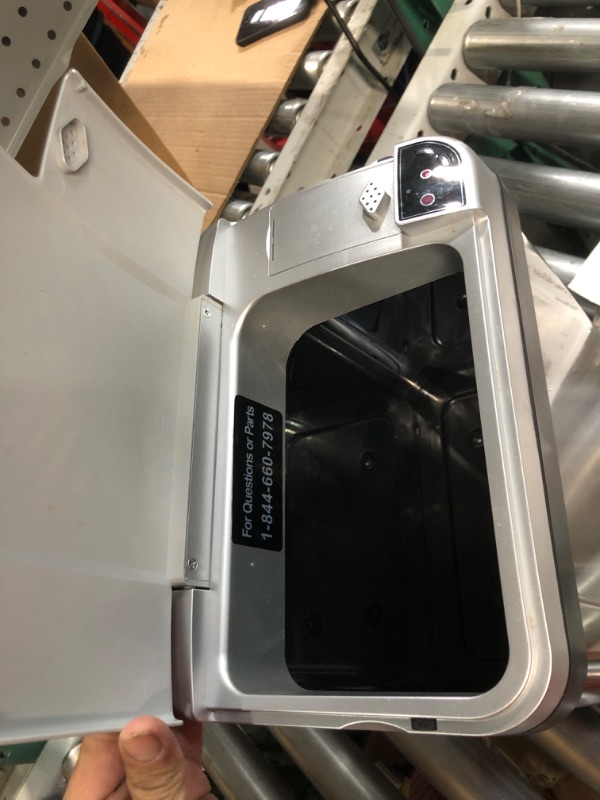 Photo 5 of **PARTS ONLY**
**NON REFUNDABLE NO RETURNS SOLD AS IS**
**READ NOTES BELOW**iTouchless Sensor Garbage Can Kitchen Wastebasket, 2.5 Gallon, Rectangular Stainless Steel 2.5 Gallon Rectangular Stainless Steel