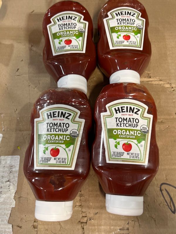 Photo 2 of Heinz Organic Tomato Ketchup (32 oz Bottle), 4PK
