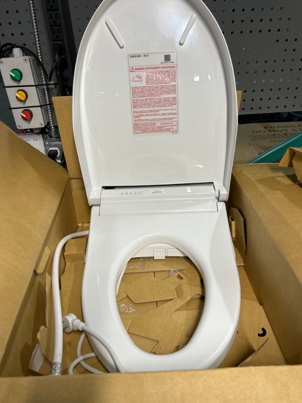 Photo 7 of *PARTS ONLY* TOTO SW3084#01 WASHLET C5 Electronic Bidet Toilet Seat, Elongated Cotton White