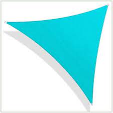 Photo 1 of  Waterproof Triangle Sun Shade Sail Canopy UV Block Sunshade for Outdoor Patio Garden Backyard, Turquoise Blue