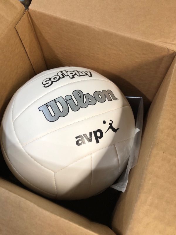 Photo 2 of * USED * 
WILSON AVP Soft Play Volleyball - Official Size AVP Soft Play White