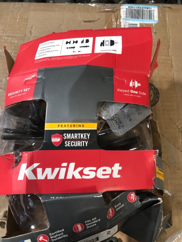 Photo 2 of * USED *  
Kwikset Signature Series Signatures Juno Venetian Bronze Smartkey Interior/Exterior Single-cylinder deadbolt Keyed Entry Door Knob Combo Pack