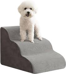 Photo 1 of * USED * 
 High Density Foam Dog Stairs 3 Tiers, Extra Wide Deep Dog Steps, Non-Slip Dog Ramp, Soft Foam Pet Steps