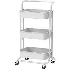 Photo 1 of 3-Tier Multifunctional Metal Organization Storage Rolling Utility Cart
