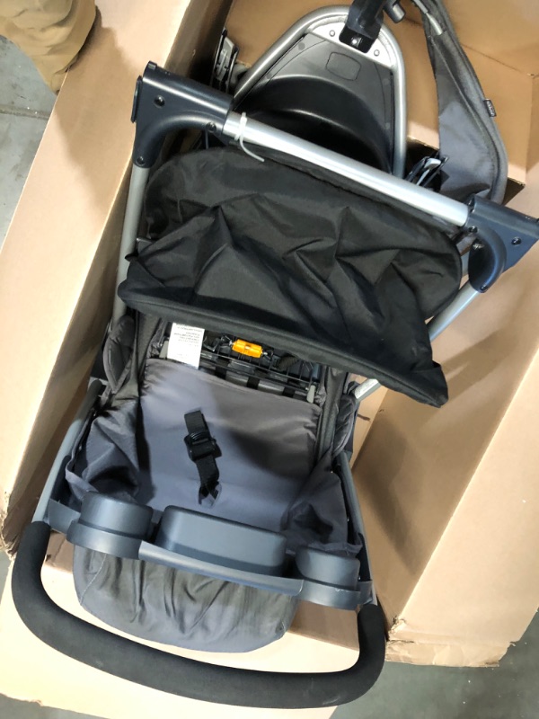 Photo 3 of ***REAR AXLE MISSING - OTHER PARTS LIKELY MISSING AS WELL***
Chicco Viaro Quick-Fold Stroller - Graphite | Grey