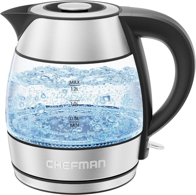 Photo 1 of **STOCK IMAGE FOR SAMPLE**
Chefman 1.7 Liter Glass Precision Control Electric Kettle GOLD