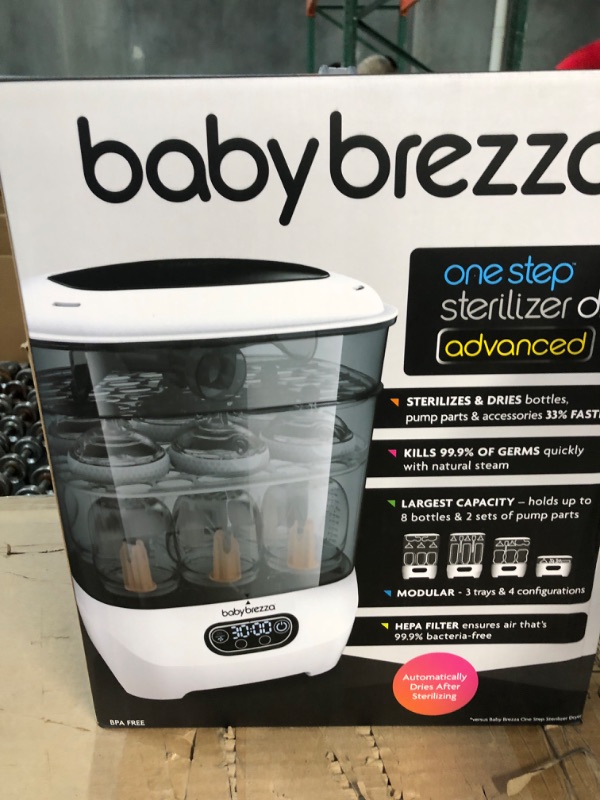 Photo 2 of Baby Brezza Baby Bottle Sterilizer and Dryer Advanced – Electric Steam Sterilization Machine – Universal Sterilizing for All Bottles: Plastic + Glass + Pacifiers + Breast Pump Parts - HEPA Filtration