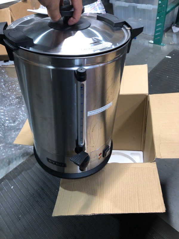 Photo 3 of * used * see all images * 
SYBO 2022 Upgrade SR-CP100C Commercial Grade Stainless Steel Percolate Coffee Maker Hot Water Urn for Catering