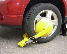 Photo 1 of ***MISSING PARTS - NOT FUNCTIONAL - FOR PARTS***
Wheel Lock Clamp Boot Tire Claw Anti-Theft, Yellow