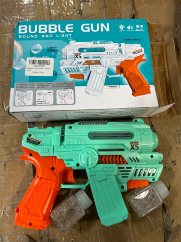 Photo 2 of **STOCK PHOTO FOR REFERENCE ONLY**
X5 Light Up Bubble Gun, 2PK